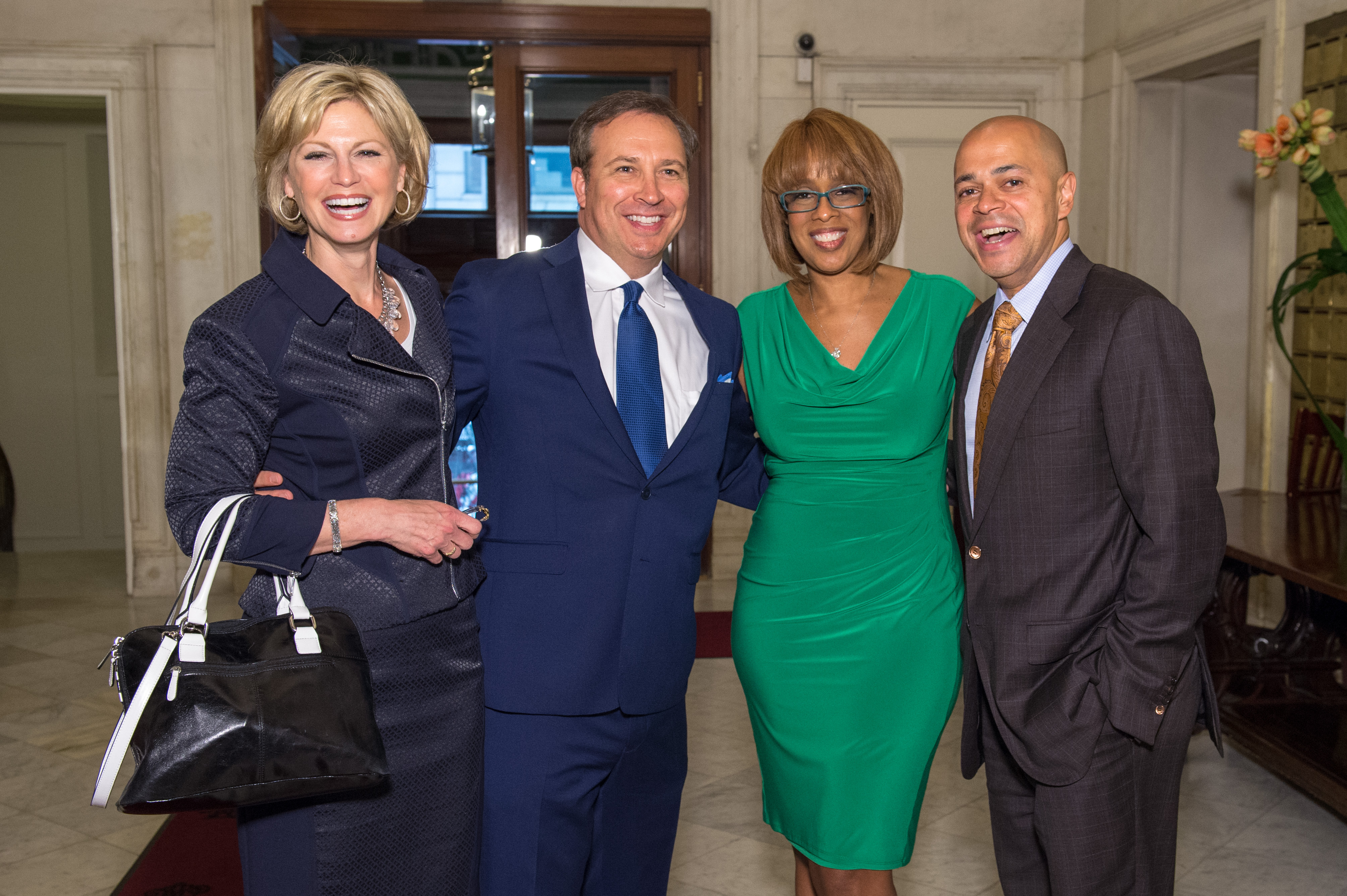 Current and past WFSBers Denise D'Ascenzo, Dennis House, Gayle King and David Ushery